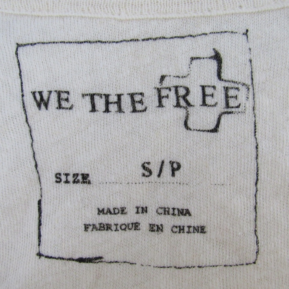 Free People Shirt Top Womens Small S Cream - Picture 3 of 3